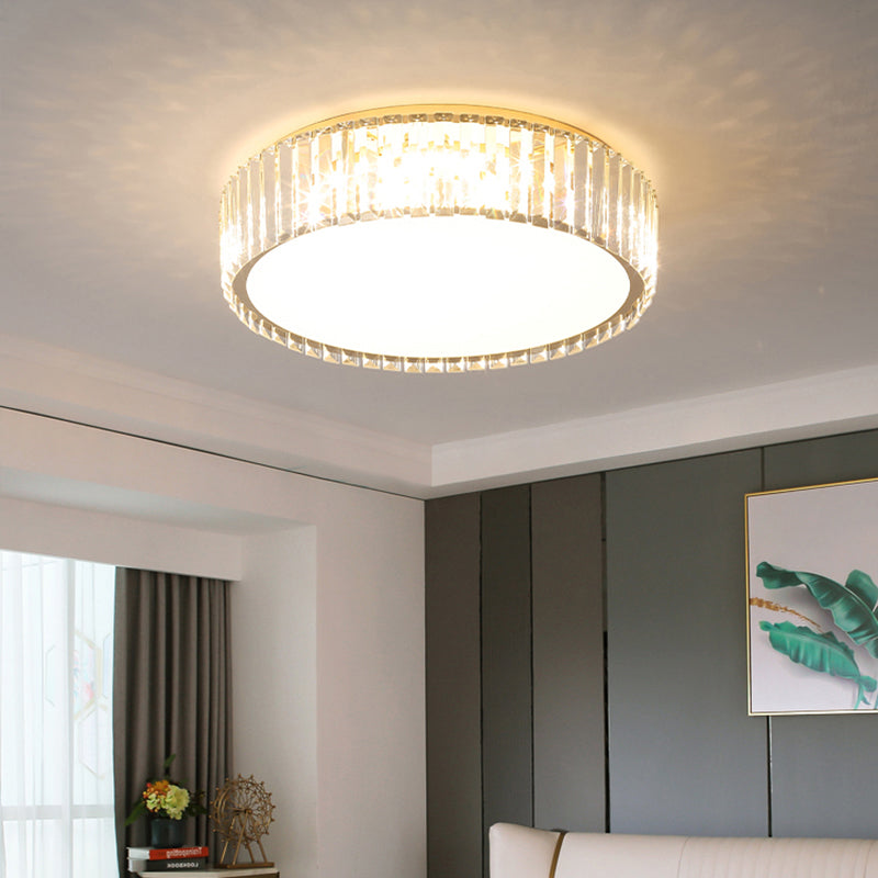 Champagne Geometric Shape Flushmount Light Simple Style Crystal LED Flush Ceiling Light Clearhalo 'Ceiling Lights' 'Close To Ceiling Lights' 'Close to ceiling' 'Flush mount' Lighting' 2327597
