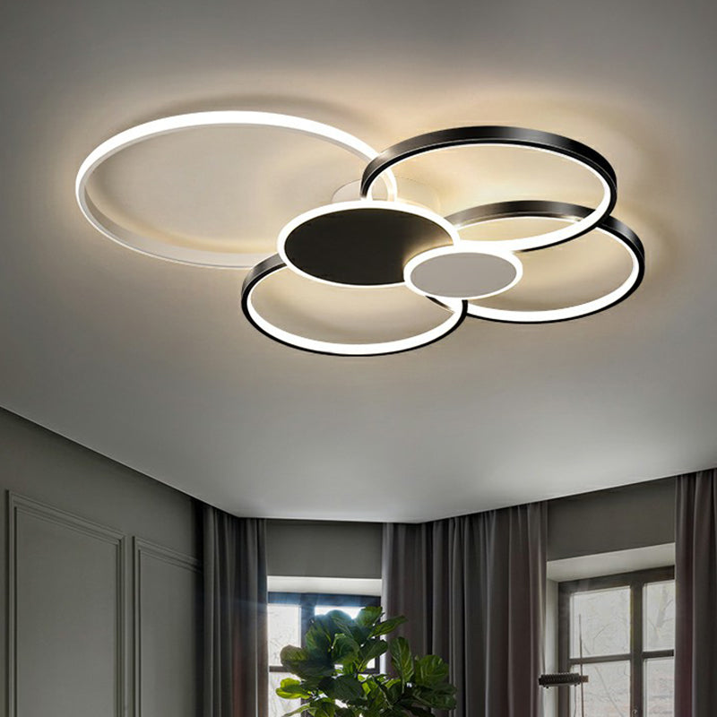Metal Circular Flush Ceiling Light Modern LED Flush Mounted Lamp for Living Room Clearhalo 'Ceiling Lights' 'Close To Ceiling Lights' 'Close to ceiling' 'Flush mount' Lighting' 2327920