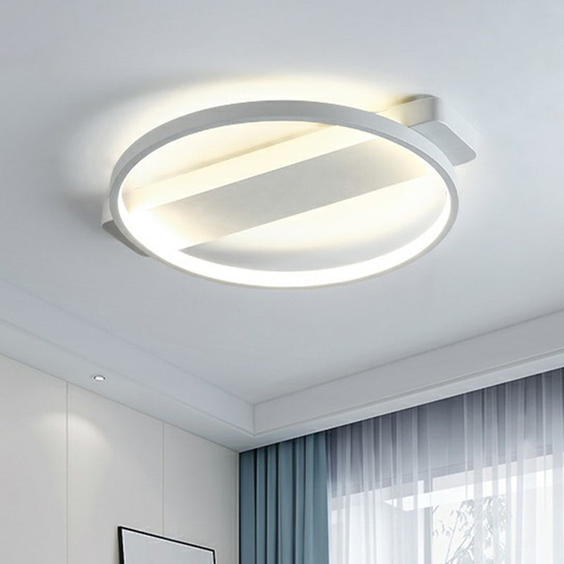 Minimalistic Geometric Led Flush Mount Light Fixture Acrylic Bedroom Ceiling Light in White Clearhalo 'Ceiling Lights' 'Close To Ceiling Lights' 'Close to ceiling' 'Flush mount' Lighting' 2327977