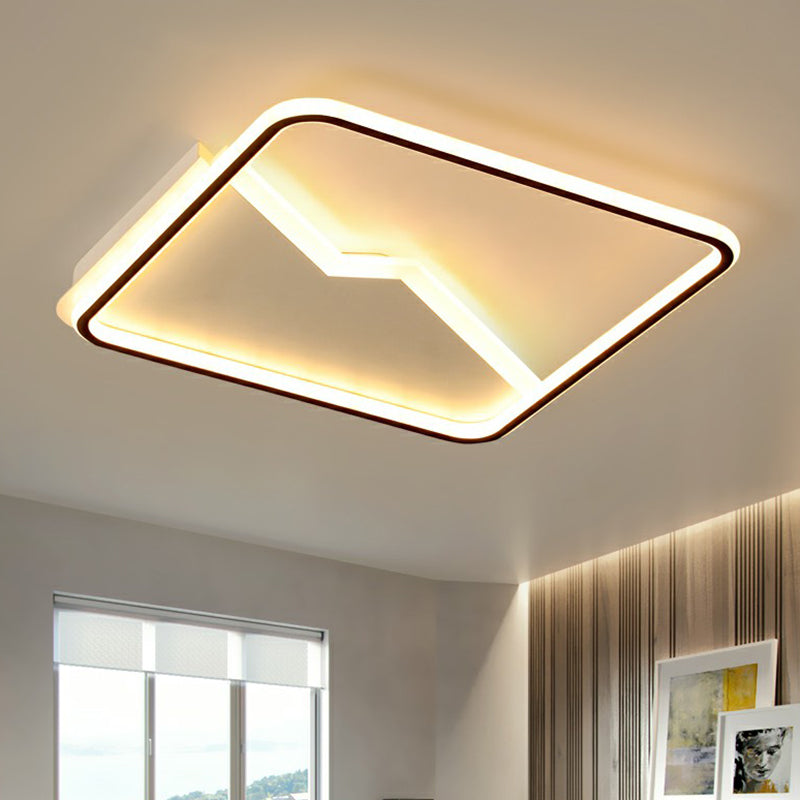 Modern Square LED Ceiling Mount Lamp Aluminum Bedroom Flush Mounted Light Fixture Clearhalo 'Ceiling Lights' 'Close To Ceiling Lights' 'Close to ceiling' 'Flush mount' Lighting' 2328176