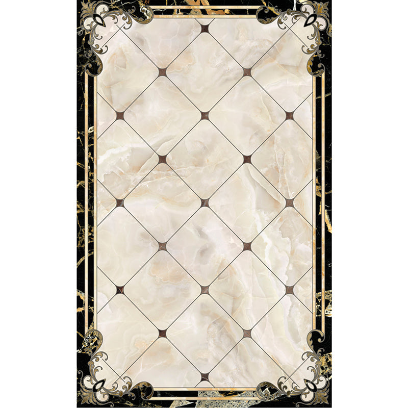 Formal Living Room Rug Multi Color Geometric Pattern Area Carpet Leather Non-Slip Backing Pet Friendly Easy Care Rug Camel Clearhalo 'Area Rug' 'Rugs' 'Vintage' Rug' 2333215