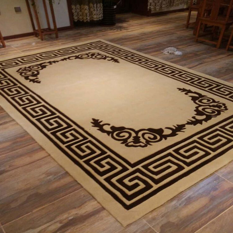 Oriental Living Room Rug Multi Color Geometric Patterned Indoor Rug Polypropylene Pet Friendly Anti-Slip Backing Carpet Camel Clearhalo 'Area Rug' 'Rug' 2334452