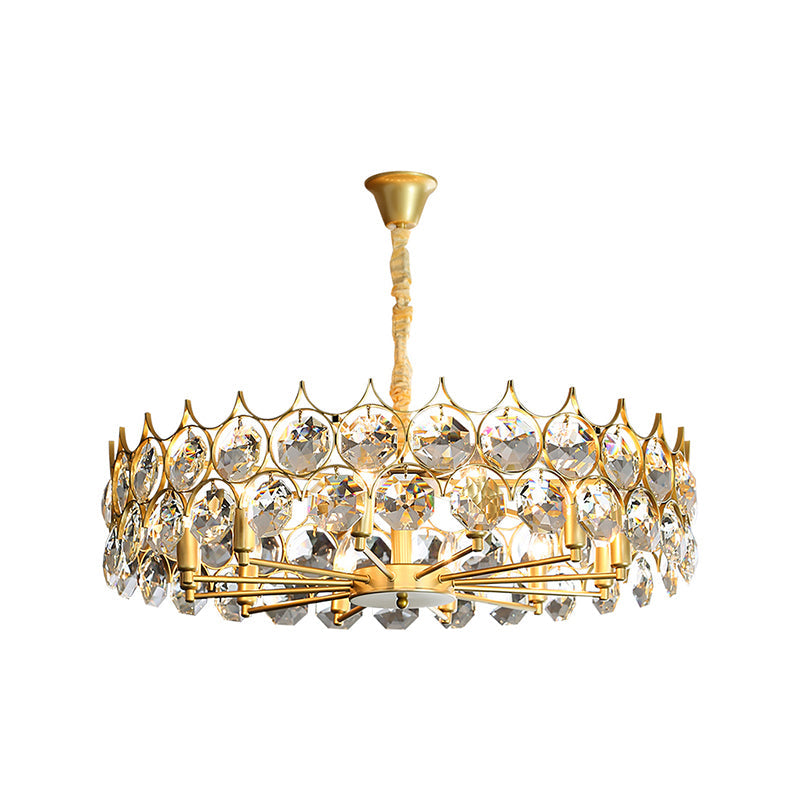 Teardrop-Like Dining Room Chandelier Crystal Postmodern Style Hanging Ceiling Light Clearhalo 'Ceiling Lights' 'Chandeliers' 'Modern Chandeliers' 'Modern' Lighting' 2335936