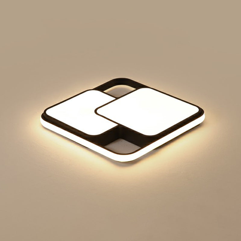 Overlapping Ceiling Flush Light Nordic Acrylic Bedroom LED Flush-Mount Light Fixture Clearhalo 'Ceiling Lights' 'Close To Ceiling Lights' 'Close to ceiling' 'Flush mount' Lighting' 2336341
