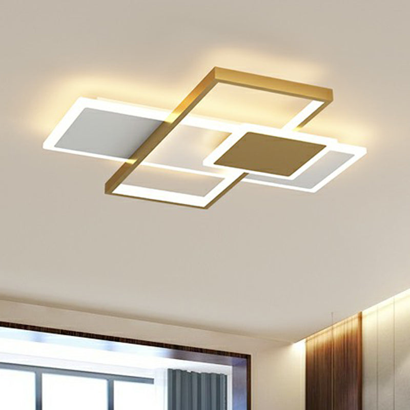 Overlap Ceiling Mounted Light Modern Stylish Metal Bedroom Flush Mount Lighting Fixture Clearhalo 'Ceiling Lights' 'Close To Ceiling Lights' 'Close to ceiling' 'Flush mount' Lighting' 2336470