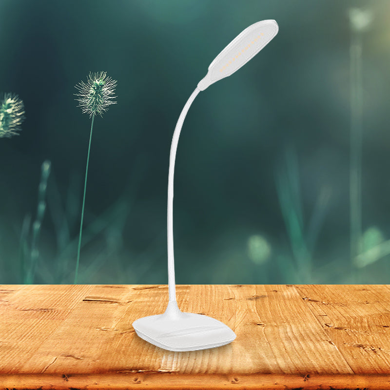 Blue/Pink/White LED Desk Lamp Contemporary Style Plastic Table Lamp for Bedside Study Clearhalo 'Desk Lamps' 'Lamps' Lighting' 234665