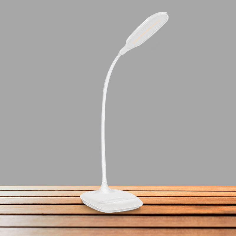 Blue/Pink/White LED Desk Lamp Contemporary Style Plastic Table Lamp for Bedside Study Clearhalo 'Desk Lamps' 'Lamps' Lighting' 234666