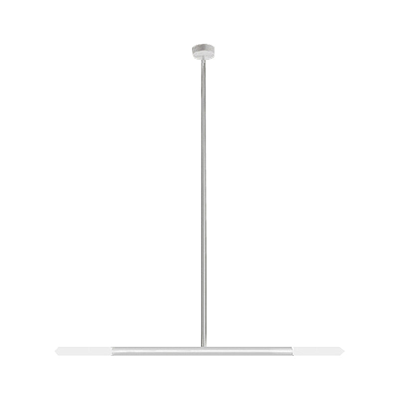 Black/White/Gold Tube Chandelier Modern LED 2/4/6-Light Acrylic Ceiling Pendant in Warm/White Light Clearhalo 'Ceiling Lights' 'Chandeliers' 'Modern Chandeliers' 'Modern' Lighting' 234970