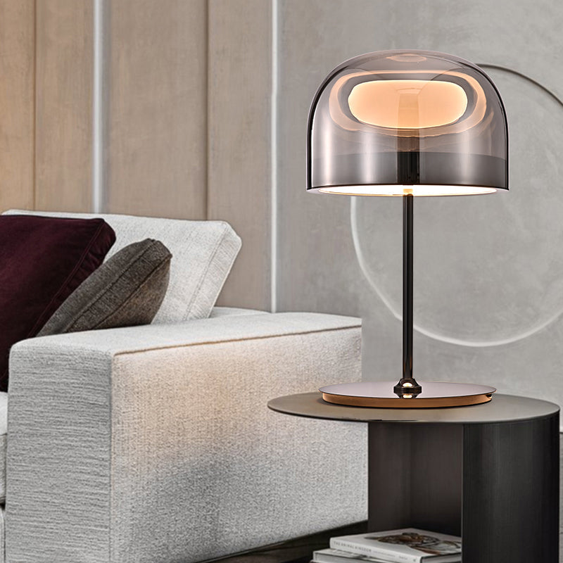 Glass Dome Shaped Night Table Light Nordic Style LED Nightstand Lamp for Bedroom Clearhalo 'Lamps' 'Table Lamps' Lighting' 2356881