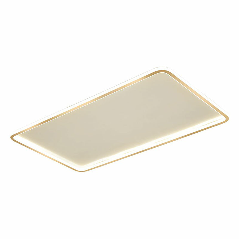 Aluminum Ultrathin LED Flush Mount Lamp Minimalism Gold Finish Ceiling Light Fixture for Bedroom Clearhalo 'Ceiling Lights' 'Close To Ceiling Lights' 'Close to ceiling' 'Flush mount' Lighting' 2358030