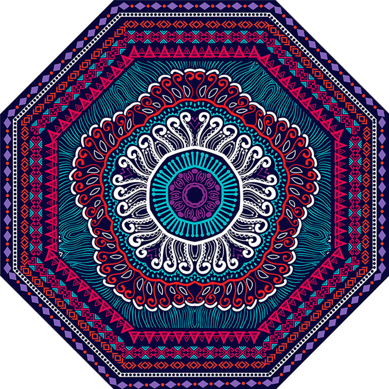 Fancy Geometric Print Rug Multi Colored Polyster Indoor Rug Easy Care Pet Friendly Washable Area Rug for Bedroom Clearhalo 'Area Rug' 'Moroccan' 'Rugs' Rug' 2361336