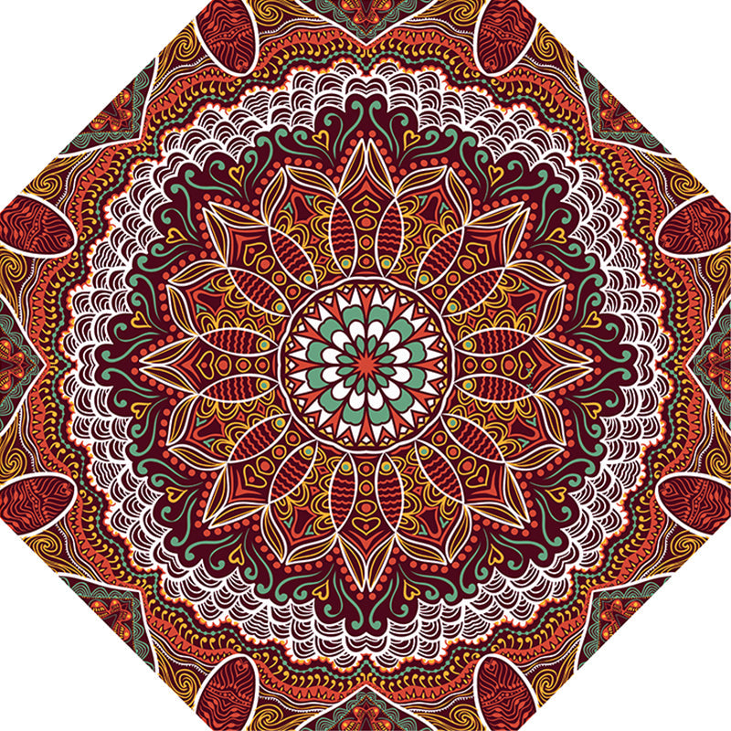 Fancy Geometric Print Rug Multi Colored Polyster Indoor Rug Easy Care Pet Friendly Washable Area Rug for Bedroom Orange Clearhalo 'Area Rug' 'Moroccan' 'Rugs' Rug' 2361337