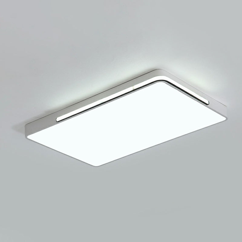 Nordic Geometric Led Surface Mount Ceiling Light Metal Living Room Flush Light Fixture in White Clearhalo 'Ceiling Lights' 'Close To Ceiling Lights' 'Close to ceiling' 'Flush mount' Lighting' 2361889