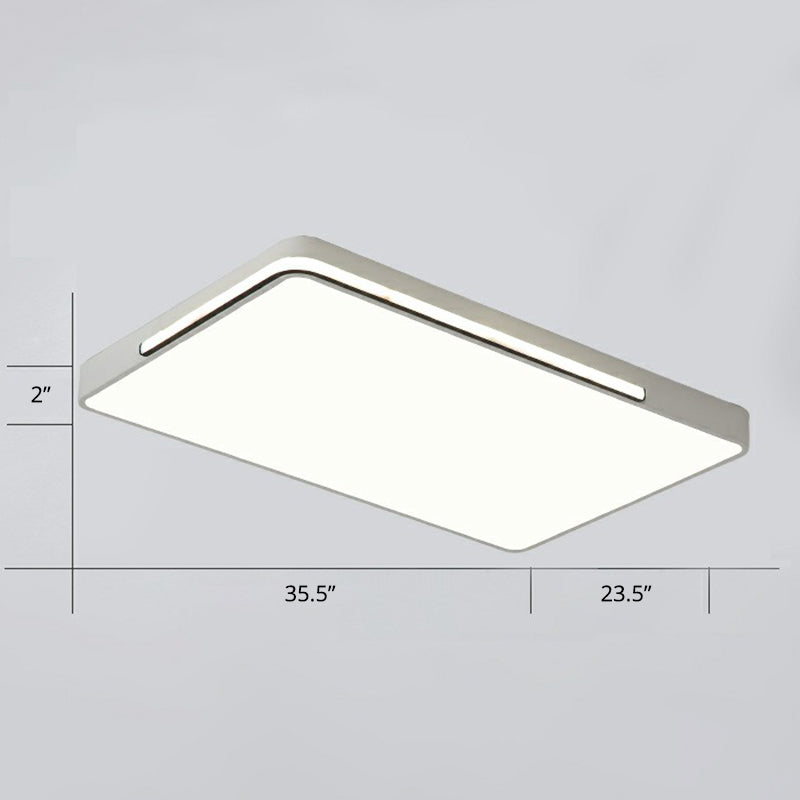 Nordic Geometric Led Surface Mount Ceiling Light Metal Living Room Flush Light Fixture in White Clearhalo 'Ceiling Lights' 'Close To Ceiling Lights' 'Close to ceiling' 'Flush mount' Lighting' 2361890