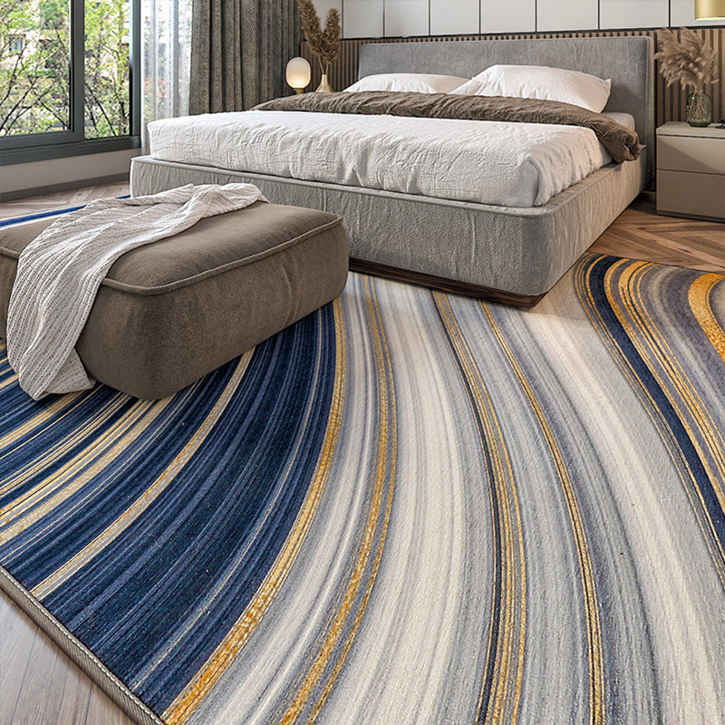 Designer Living Room Rug Multi Color Abstract Print Rug Polypropylene Non-Slip Backing Machine Washable Area Carpet Brown Clearhalo 'Area Rug' 'Modern' 'Rugs' Rug' 2362129