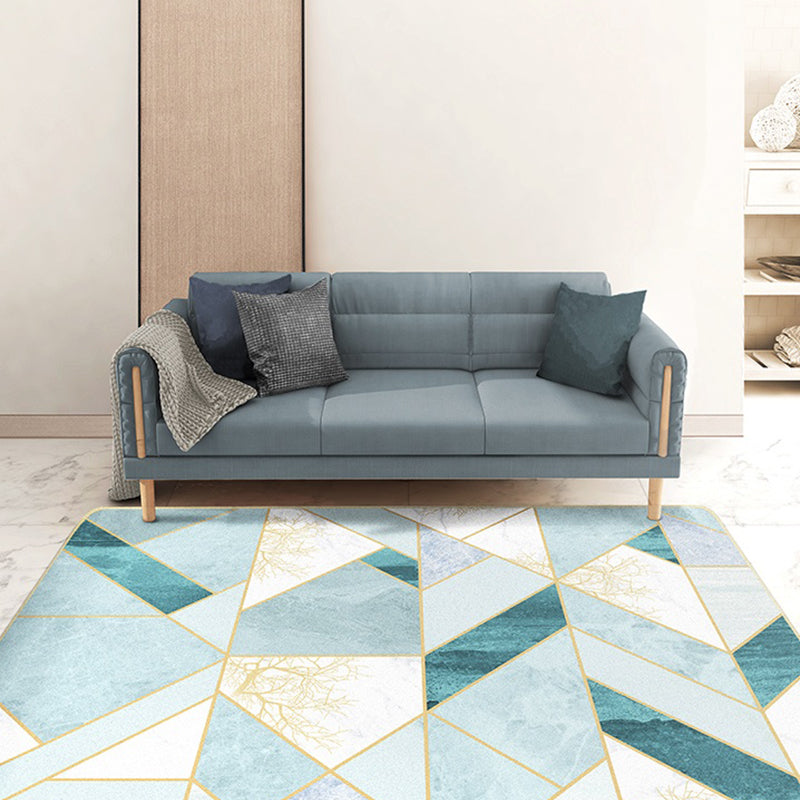 Modern Geometric Pattern Rug Multi Color Super Fiber Indoor Rug Non-Slip Backing Pet Friendly Area Carpet for Living Room Clearhalo 'Area Rug' 'Modern' 'Rugs' Rug' 2362190