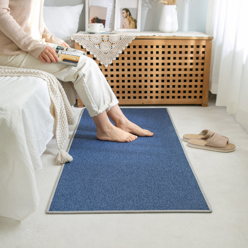 Rustic Solid Color Rug Multi-Color Jute Indoor Rug Anti-Slip Backing Pet Friendly Easy Care Area Carpet for Bedroom Blue Clearhalo 'Area Rug' 'Rug' 2362302