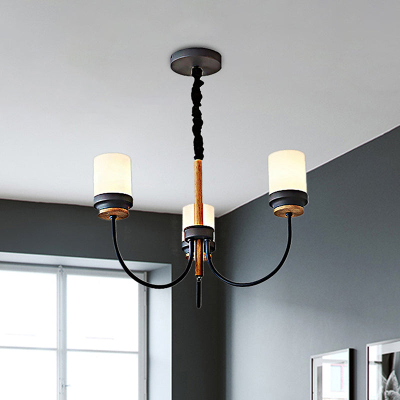 Art Deco Tapered Shade Hanging Lamp Metal 3 Lights Hanging Chandelier for Bedroom Grey Clearhalo 'Ceiling Lights' 'Chandeliers' Lighting' options 236328_423eb650-7eaf-48f3-99ef-c06466036e33