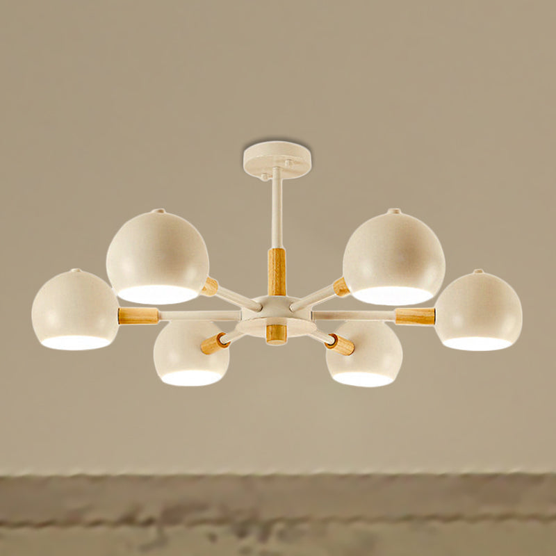 Modern Orb Hanging Chandelier 6 Lights Metal Hanging Pendant Fixture for Living Room Clearhalo 'Ceiling Lights' 'Chandeliers' Lighting' options 236524