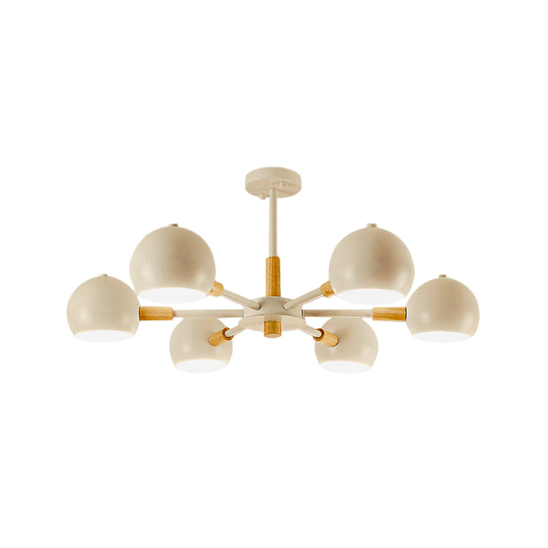 Modern Orb Hanging Chandelier 6 Lights Metal Hanging Pendant Fixture for Living Room Clearhalo 'Ceiling Lights' 'Chandeliers' Lighting' options 236525