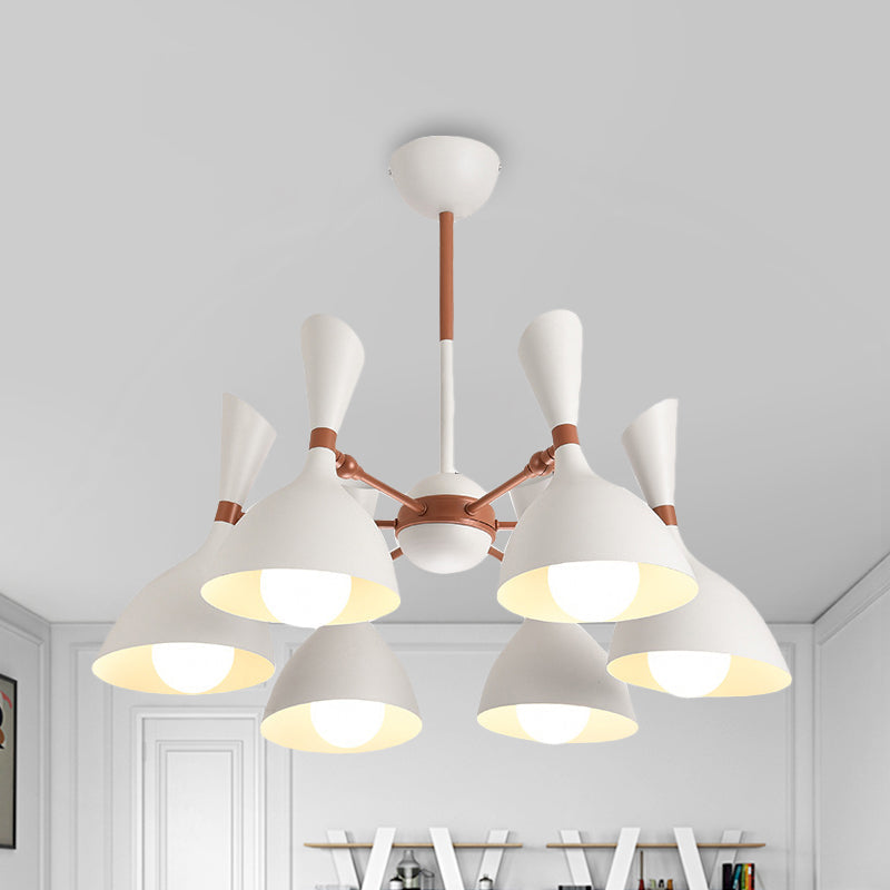 Living Room Kindergarten Pendant Light Metal Contemporary Monochrome Chandelier Clearhalo 'Ceiling Lights' 'Chandeliers' Lighting' options 236910