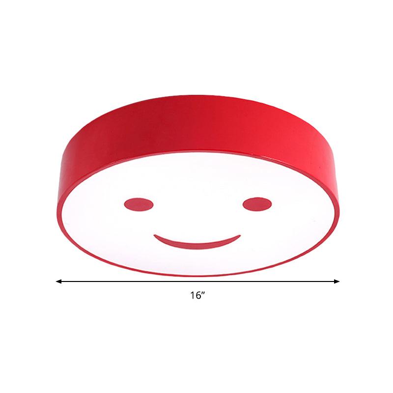 Baby Bedroom Round Flush Mount Light with Smiling Face Acrylic Kids LED Ceiling Lamp Clearhalo 'Ceiling Lights' 'Close To Ceiling Lights' 'Close to ceiling' 'Flush mount' Lighting' 237254