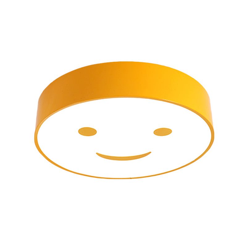 Baby Bedroom Round Flush Mount Light with Smiling Face Acrylic Kids LED Ceiling Lamp Clearhalo 'Ceiling Lights' 'Close To Ceiling Lights' 'Close to ceiling' 'Flush mount' Lighting' 237258