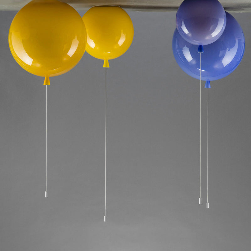 Balloon Semi Mount Lighting Childrens Plastic 1-Light Bedroom Ceiling Light Fixture Clearhalo 'Ceiling Lights' 'Close To Ceiling Lights' 'Close to ceiling' 'Semi-flushmount' Lighting' 2373261