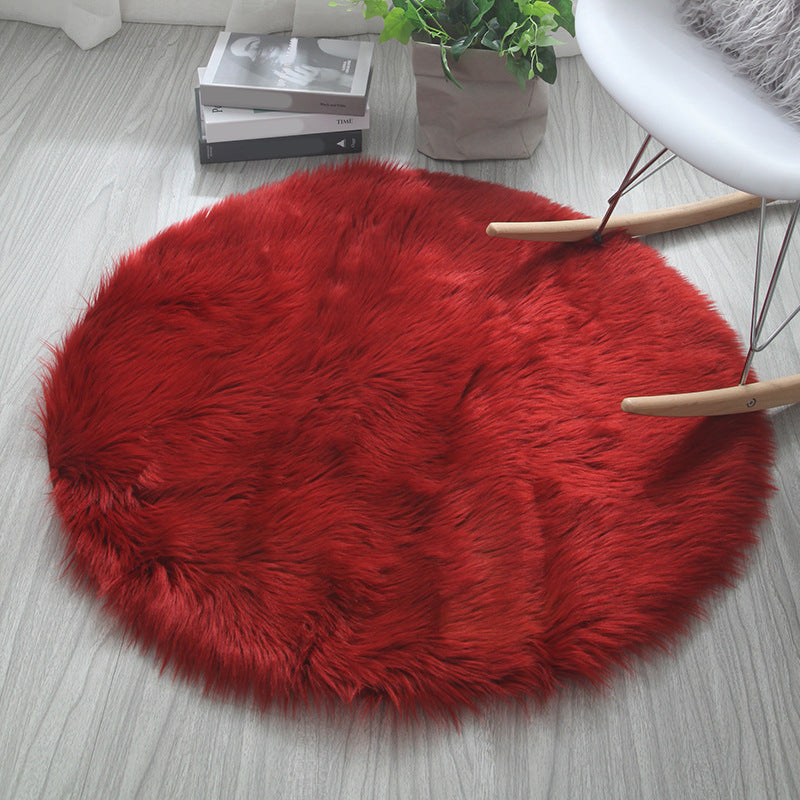Comfort Bedroom Rug Multi-Color Solid Color Indoor Rug Acrylic Anti-Slip Backing Washable Area Carpet Burgundy Clearhalo 'Area Rug' 'Casual' 'Rugs' Rug' 2374851