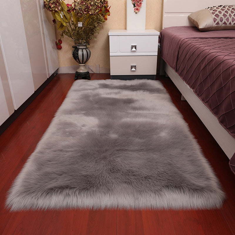 Multi Color Simple Rug Acrylic Solid Color Indoor Rug Non-Slip Backing Pet Friendly Easy Care Area Carpet for Bedroom Grey Clearhalo 'Area Rug' 'Casual' 'Rugs' Rug' 2374876