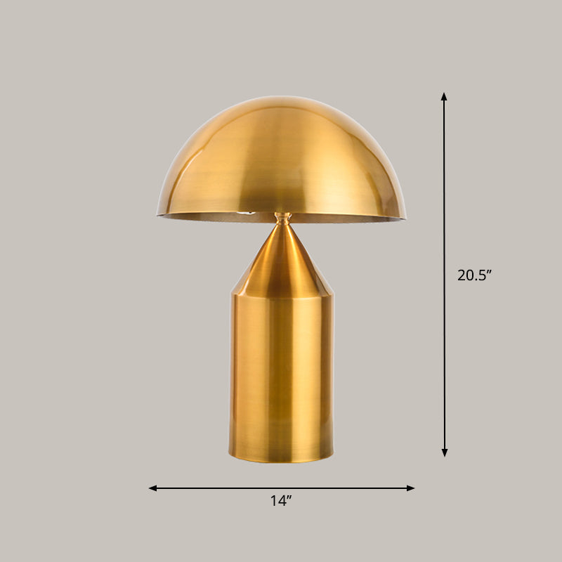 Metal Geometric Shape Nightstand Lamp Post-Modern 2 Heads Table Light for Bedroom Gold Clearhalo 'Lamps' 'Table Lamps' Lighting' 2384946
