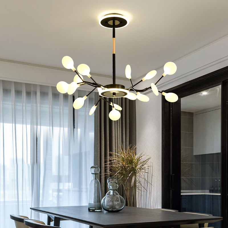 Postmodern Firefly LED Chandelier Acrylic Living Room Suspended Lighting Fixture Clearhalo 'Ceiling Lights' 'Chandeliers' 'Modern Chandeliers' 'Modern' Lighting' 2389074