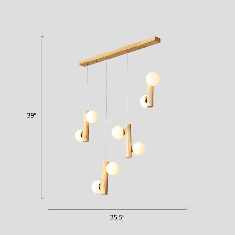 Ball Shaped Cluster Pendant Light Nordic Opal Glass Dining Room Hanging Light Fixture Clearhalo 'Ceiling Lights' 'Modern Pendants' 'Modern' 'Pendant Lights' 'Pendants' Lighting' 2390411