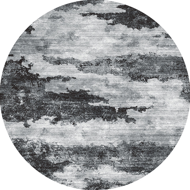 Casual Abstract Print Rug Multi-Color Polypropylene Area Carpet Non-Slip Backing Easy Care Indoor Rug for Parlor Black-Gray Clearhalo 'Area Rug' 'Rug' 2392014