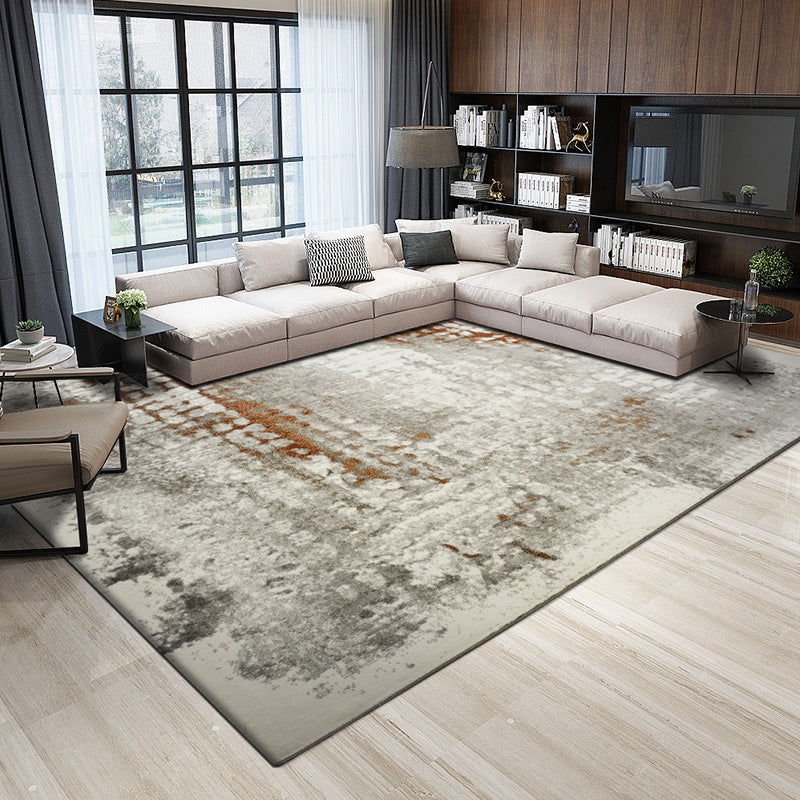 Formal Living Room Rug Multi-Color Geometric Printed Area Carpet Polypropylene Pet Friendly Easy Care Rug Gray-Yellow Clearhalo 'Area Rug' 'Rug' 2392061
