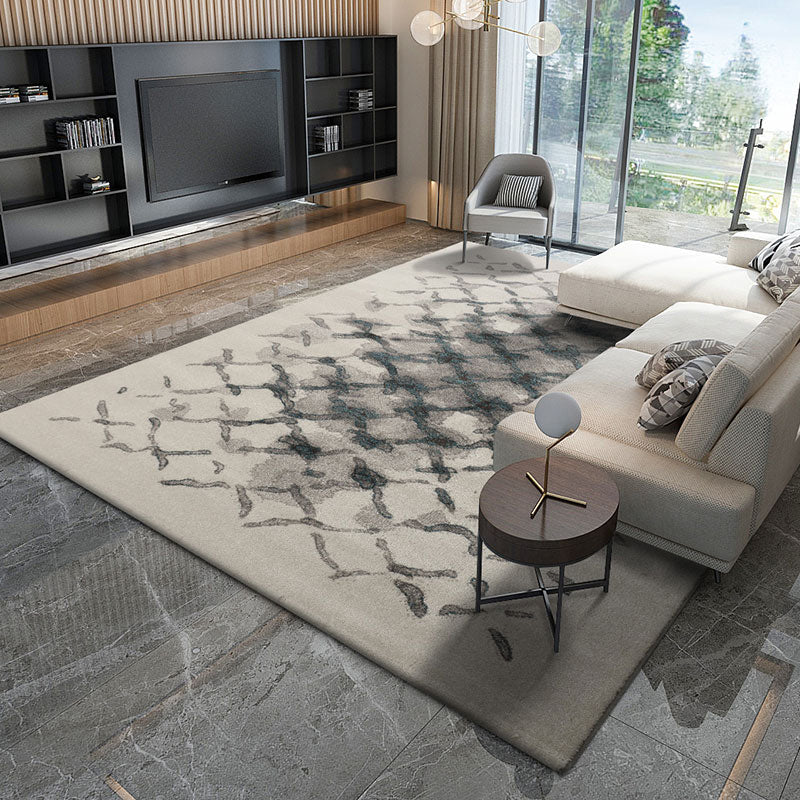 Formal Living Room Rug Multi-Color Geometric Printed Area Carpet Polypropylene Pet Friendly Easy Care Rug Dark Blue-Gray Clearhalo 'Area Rug' 'Rug' 2392062