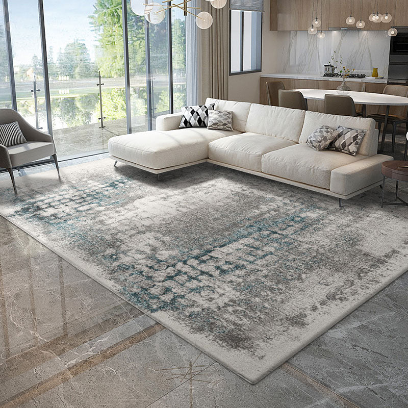Formal Living Room Rug Multi-Color Geometric Printed Area Carpet Polypropylene Pet Friendly Easy Care Rug Gray-Blue Clearhalo 'Area Rug' 'Rug' 2392064