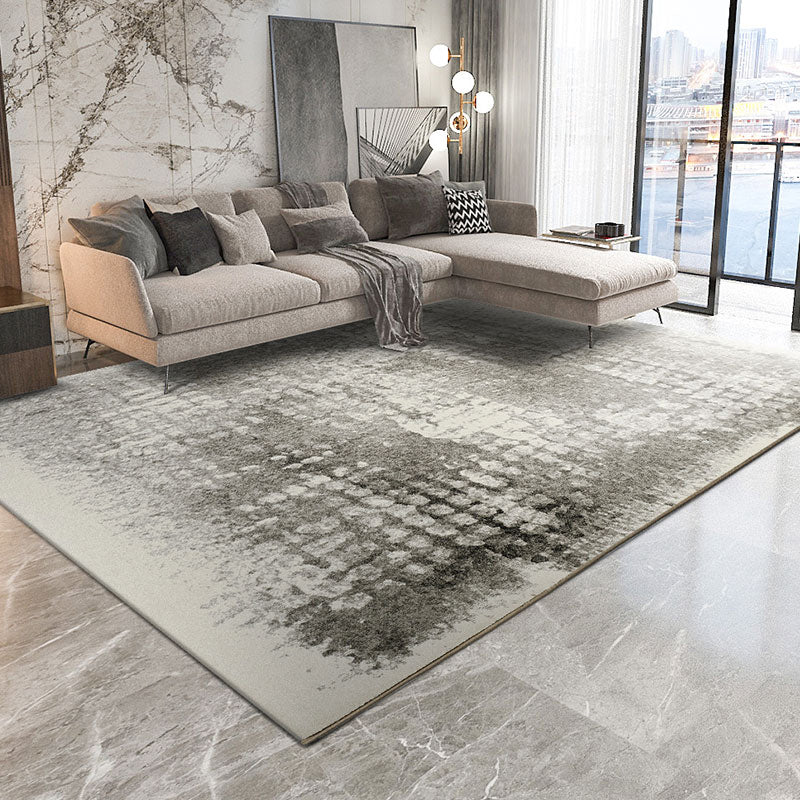 Formal Living Room Rug Multi-Color Geometric Printed Area Carpet Polypropylene Pet Friendly Easy Care Rug Grey Clearhalo 'Area Rug' 'Rug' 2392068