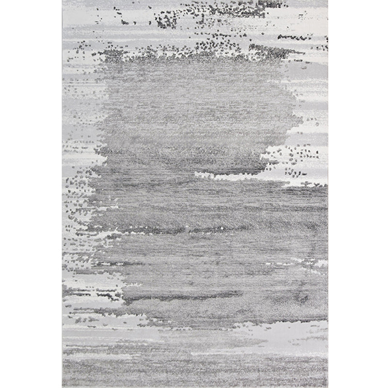 Relaxing Living Room Rug Multi Colored Abstract Printed Indoor Rug Non-Slip Backing Pet Friendly Area Carpet Dark Gray-White Clearhalo 'Area Rug' 'Rug' 2392096