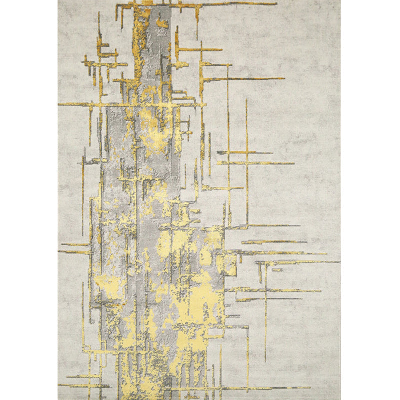 Fancy Living Room Rug Multi Colored Abstract Printed Indoor Rug Polypropylene Anti-Slip Pet Friendly Area Carpet Yellow Clearhalo 'Area Rug' 'Rug' 2392179