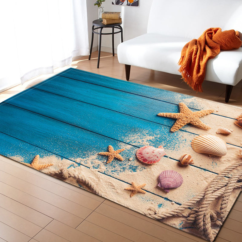 Simple Living Room Rug Multi Colored Printed Area Carpet Synthetics Non-Slip Backing Stain-Resistant Area Rug Sky Blue Clearhalo 'Area Rug' 'Rug' 2392349