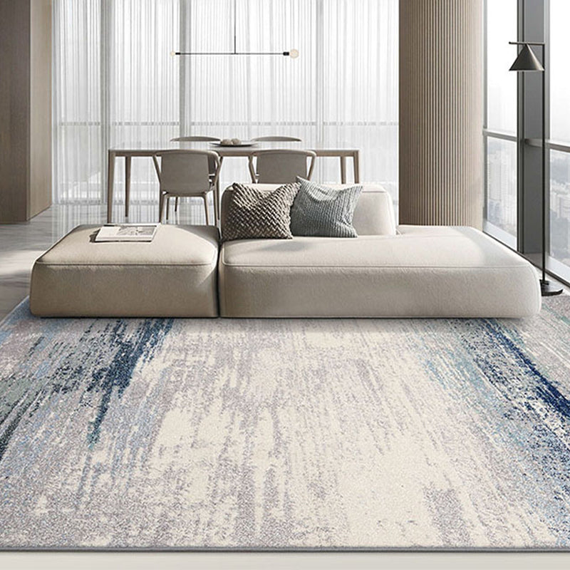 Casual Living Room Rug Multi Colored Abstract Print Indoor Rug Polyster Non-Slip Backing Washable Carpet Gray-Blue Clearhalo 'Area Rug' 'Rug' 2392580