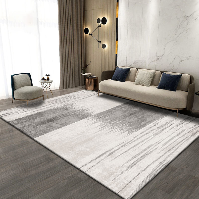 Nordic Bedroom Rug Multi Color Abstract Printed Indoor Rug Polyster Non-Slip Washable Area Carpet Gray-Khaki Clearhalo 'Area Rug' 'Rug' 2392630