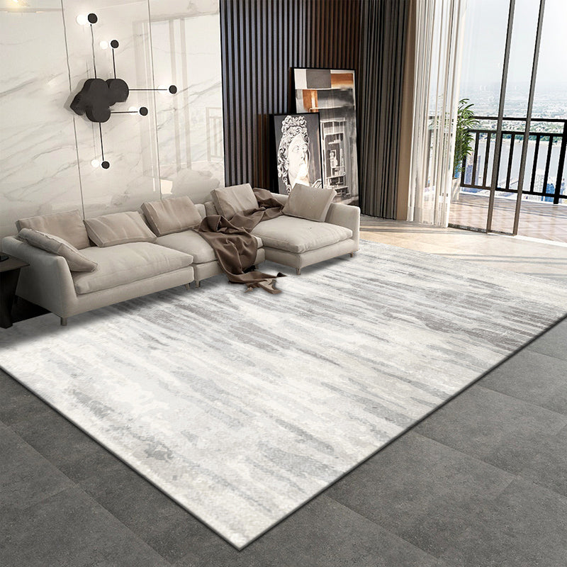Nordic Bedroom Rug Multi Color Abstract Printed Indoor Rug Polyster Non-Slip Washable Area Carpet Light Gray-White Clearhalo 'Area Rug' 'Rug' 2392633