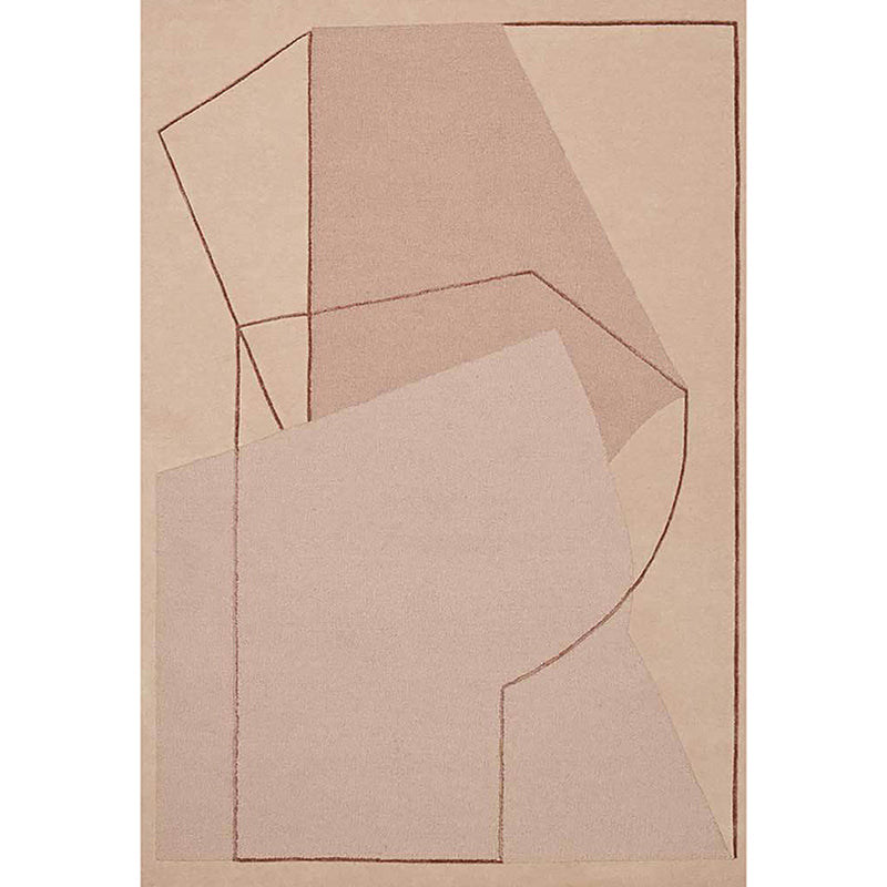 Relaxing Geometric Rug Multicolored Lamb Wool Indoor Rug Non-Slip Backing Pet Friendly Washable Area Carpet for Parlor Pink Clearhalo 'Area Rug' 'Rug' 2392908