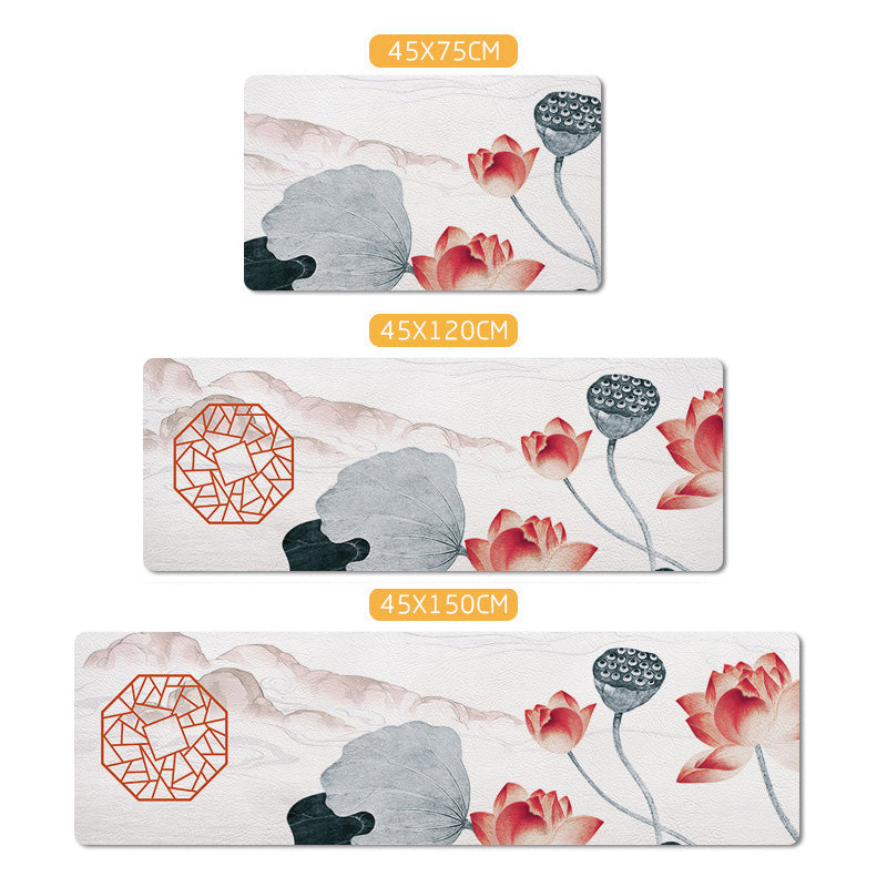 Relaxing Floral Printed Rug Multicolor PVC Indoor Rug Anti-Slip Backing Pet Friendly Area Carpet for Home Pink Clearhalo 'Area Rug' 'Rug' 2393081