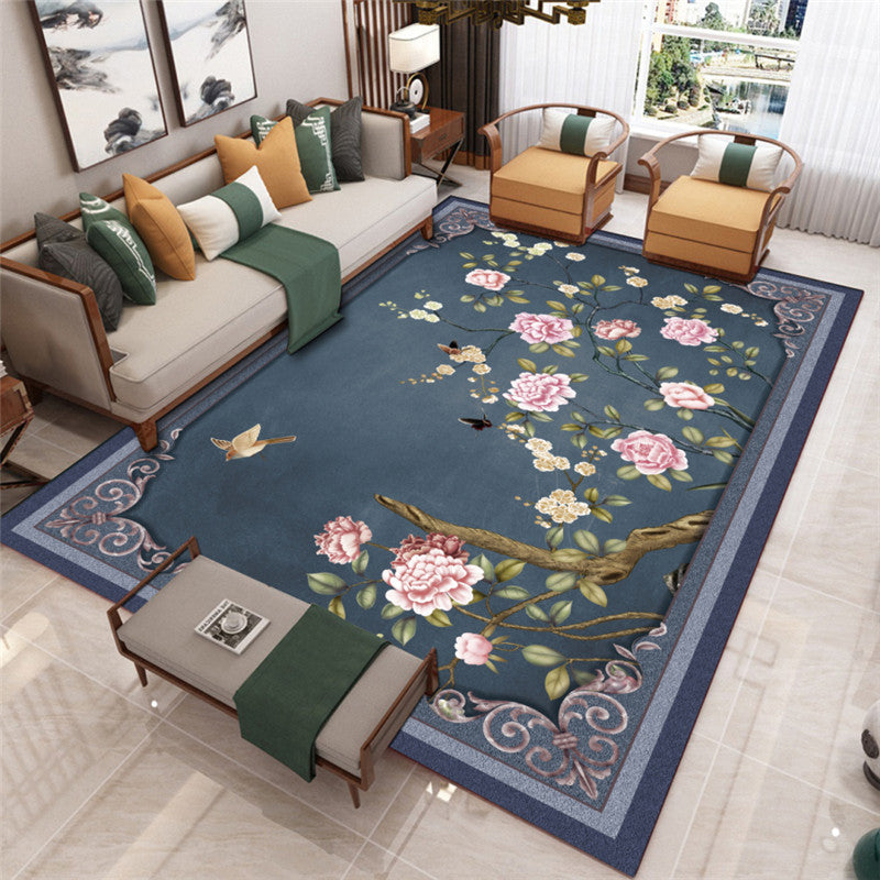 Contemporary Living Room Rug Multi-Color Flower Printed Indoor Rug Polypropylene Pet Friendly Washable Carpet Grey Clearhalo 'Area Rug' 'Rug' 2393088