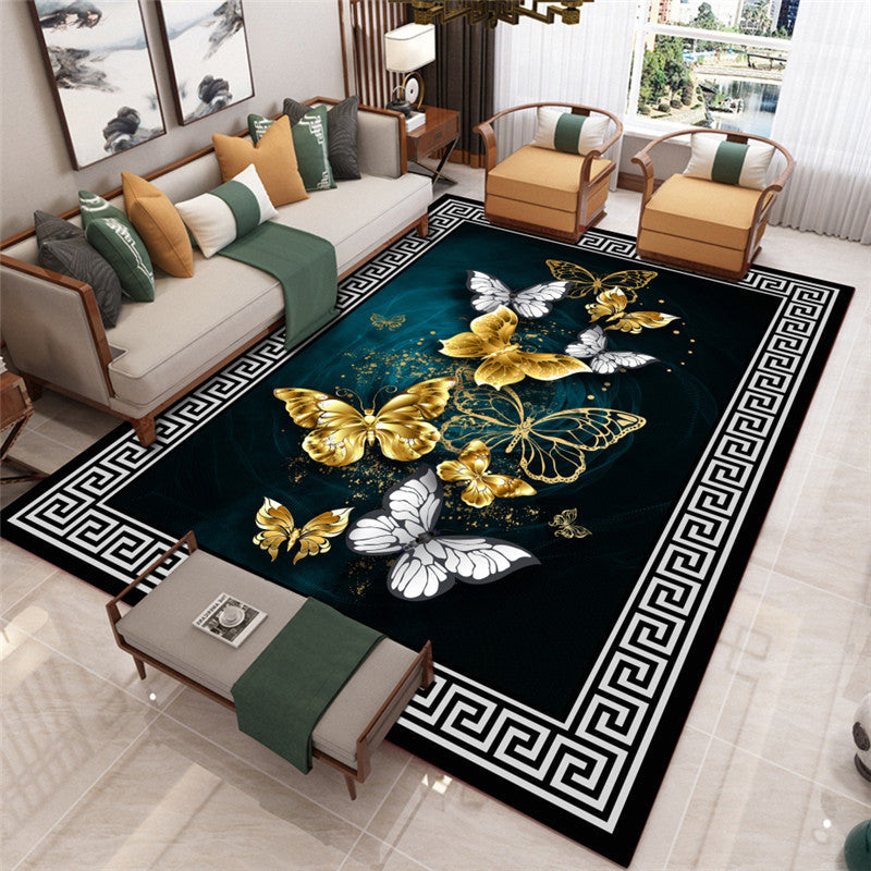 Contemporary Living Room Rug Multi-Color Flower Printed Indoor Rug Polypropylene Pet Friendly Washable Carpet Yellow Clearhalo 'Area Rug' 'Rug' 2393100