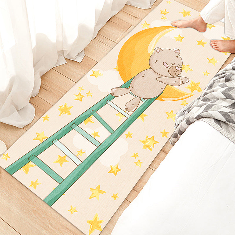 Lovely Bedroom Rug Multicolored Cartoon Print Area Carpet Synthetics Non-Slip Backing Easy Care Indoor Rug Yellow Clearhalo 'Area Rug' 'Rug' 2393190