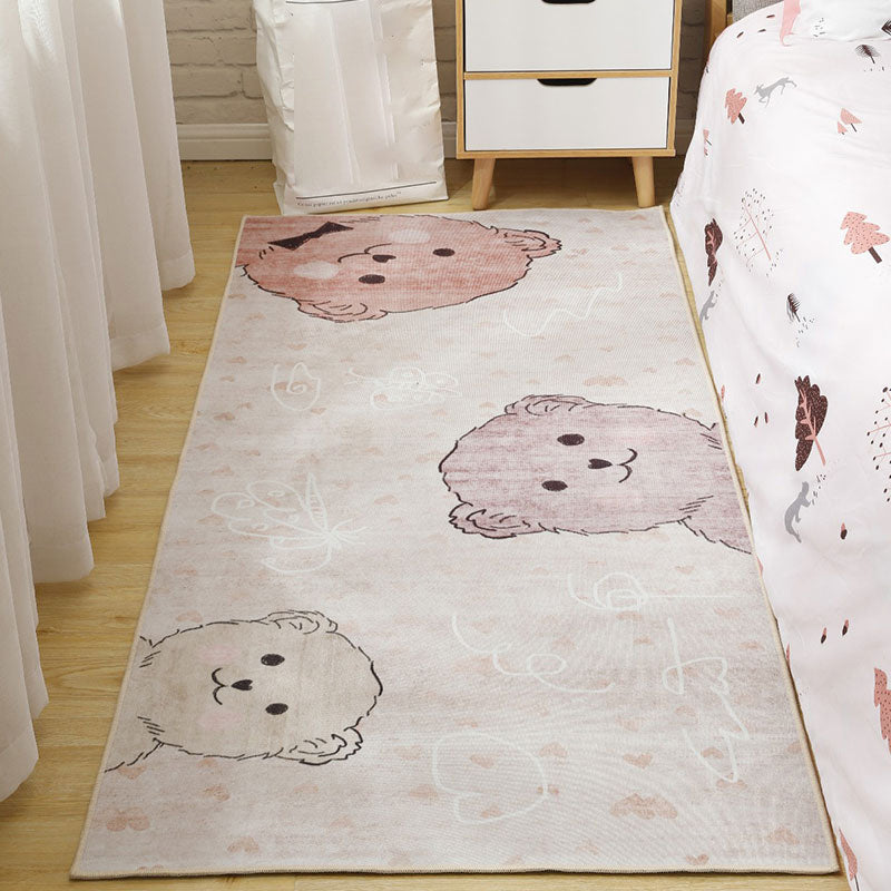 Cute Cartoon Patterned Rug Multicolor Polypropylene Indoor Rug Non-Slip Easy Care Area Carpet for Childrens Room Light Gray Clearhalo 'Area Rug' 'Rug' 2393204